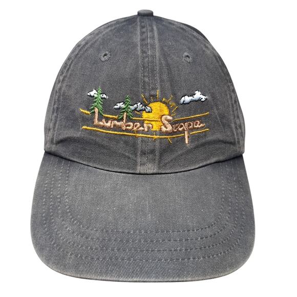 Lumber Scape Slideback Hat Gray One Size Embroidered Port & Company - Picture 1 of 9